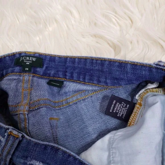 J.CREW stretch toothpick distressed jeans 26 - Picture 5 of 5